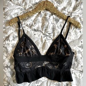 For Love and Lemons Black Lace Bustier